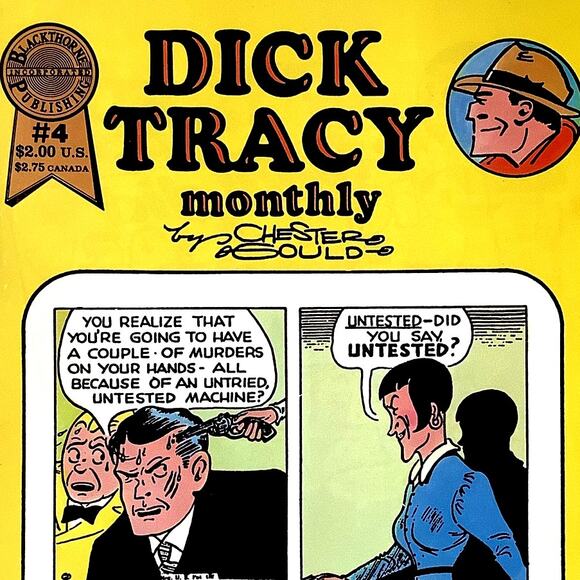 Dick Tracy Monthly #4, 1940 Reprints, Aug 1986, Blackthorne Comics, NM 9.4 - Picture 1 of 5